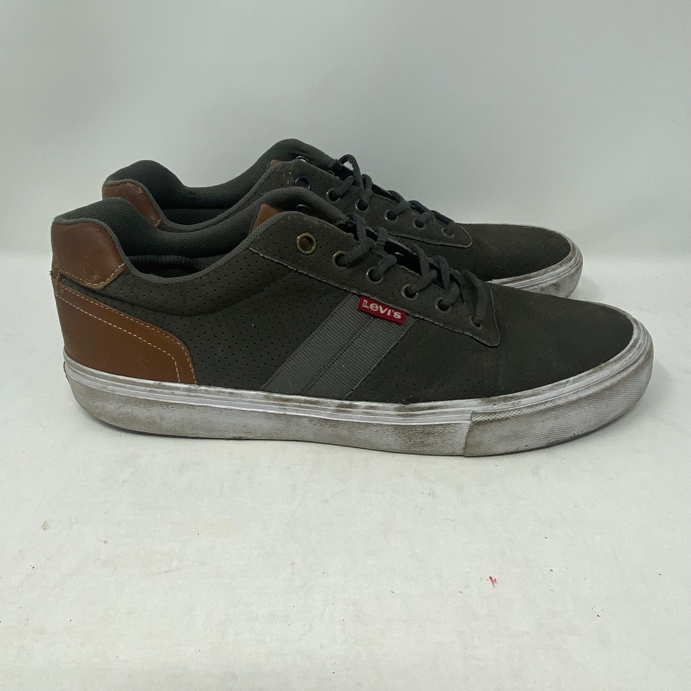 Levis Mens 51991447K Grey Low Top Lace Up Sneakers Size 9